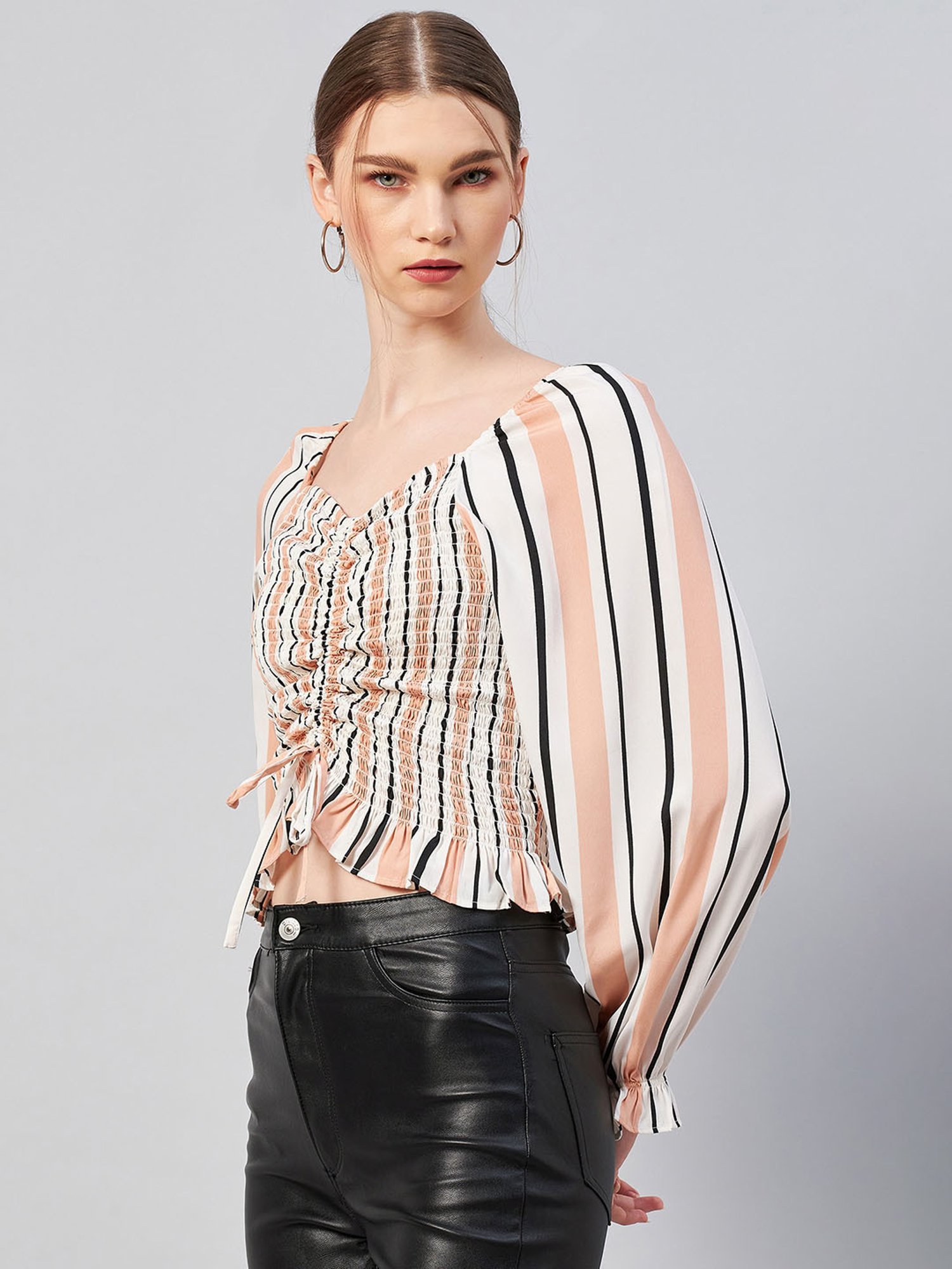 Carlton London Multicolor Striped Top