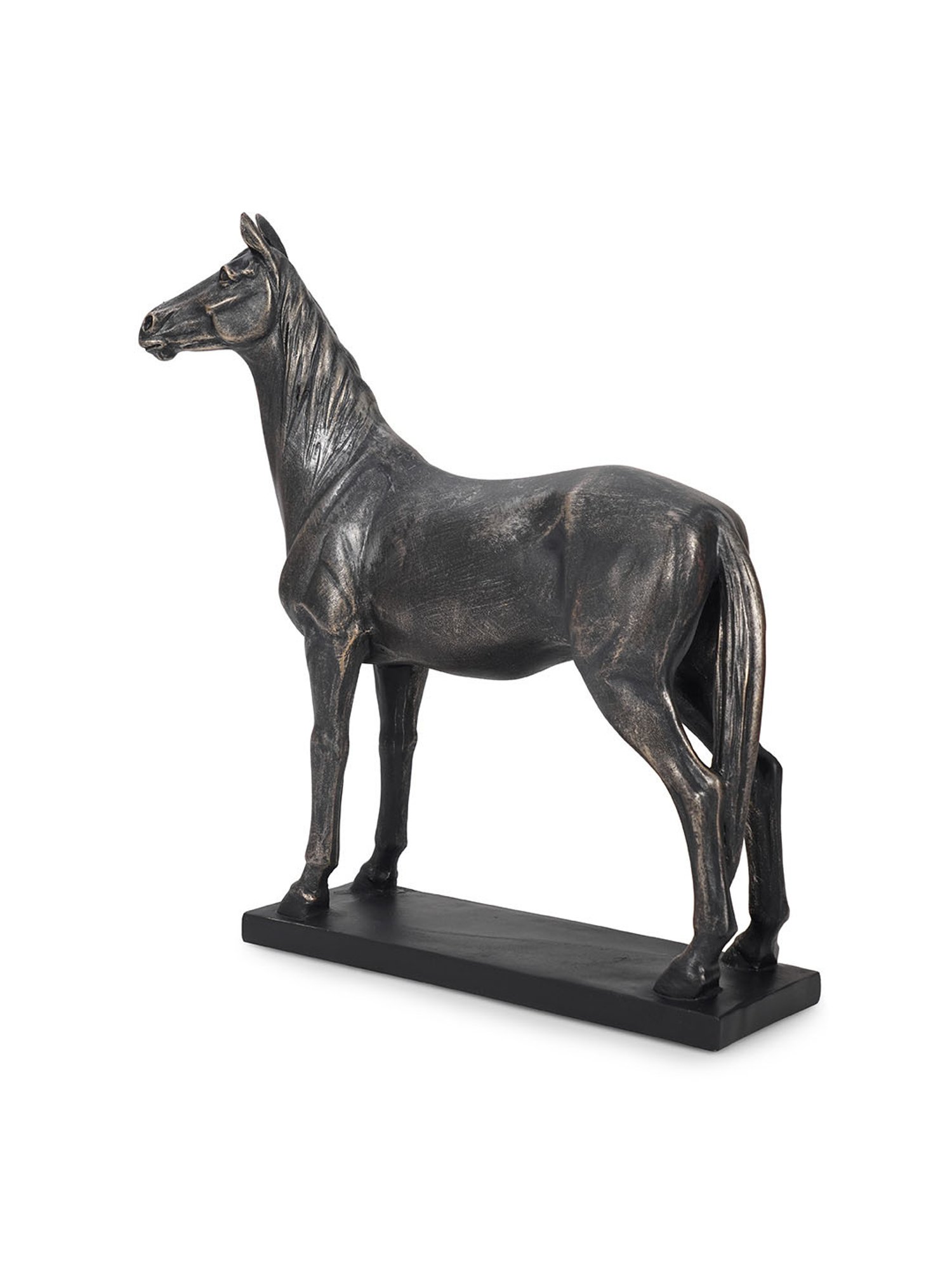 Pure Home and Living White Polyresin Standing Horse Figurine