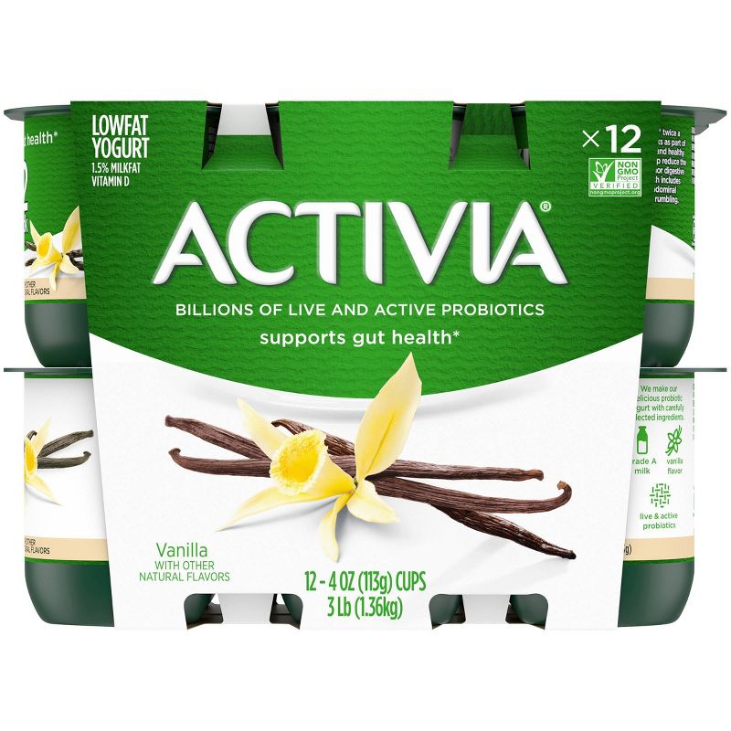 Dannon Activia Probiotic Vanilla Yogurt - 12pk/4oz cups