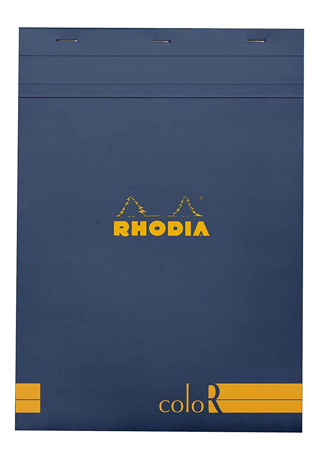Rhodia A4 Color Head Stapled Pad No18, Lined - Sapphire Blue