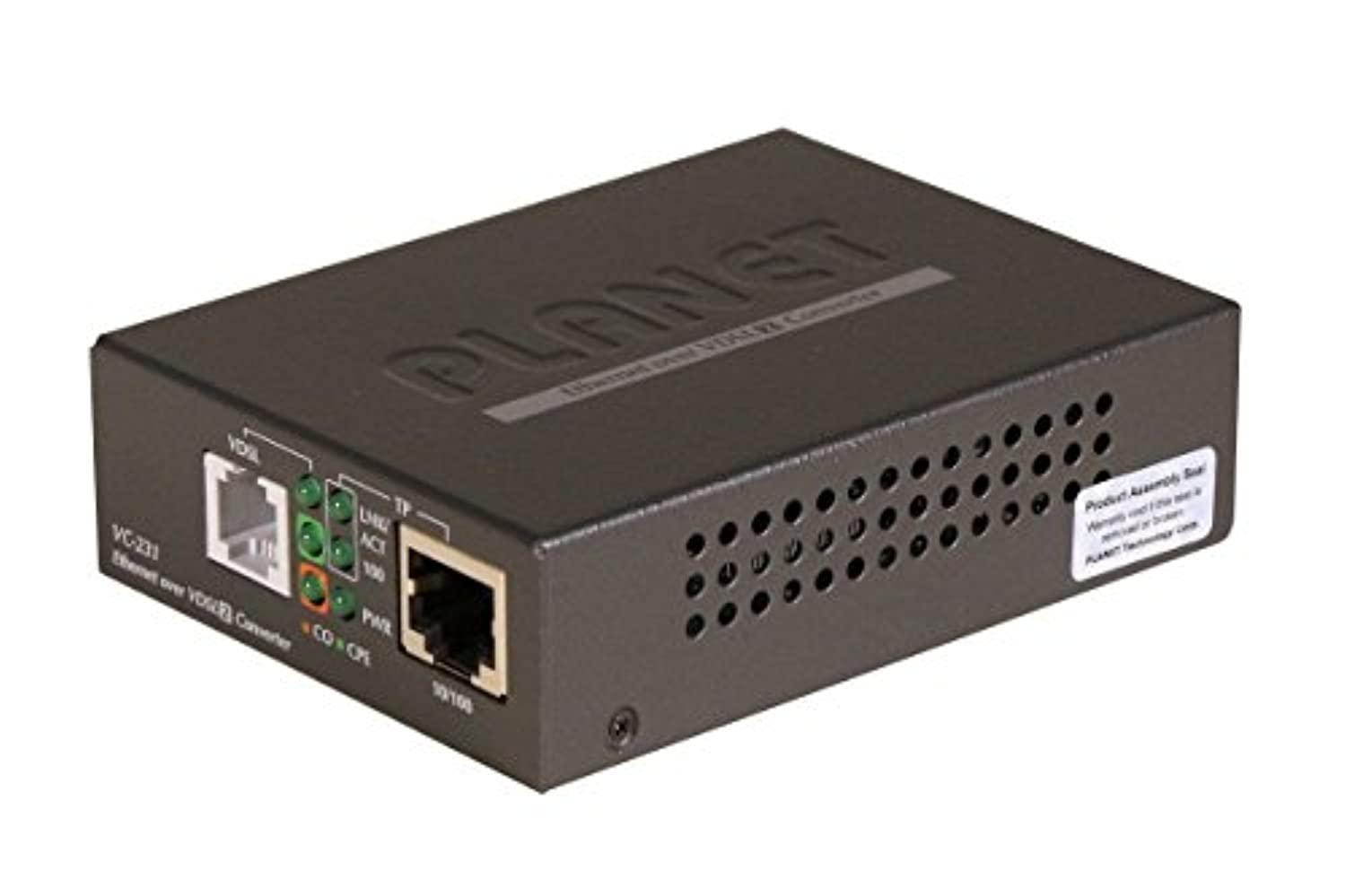 vc-231 single port 100/100 mbps ethernet to vdsl2 converter - 30a profile