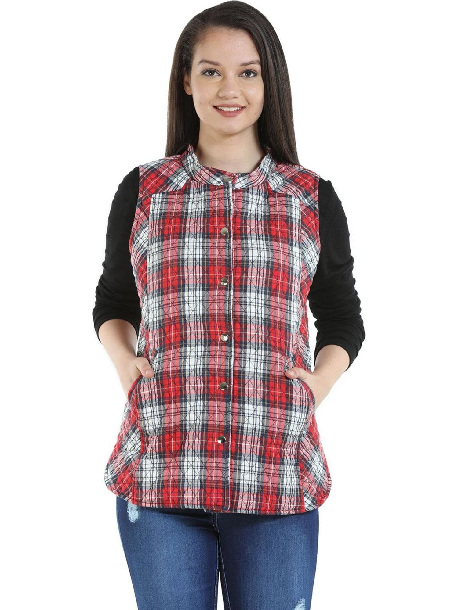 Mustard Red Checks Jacket