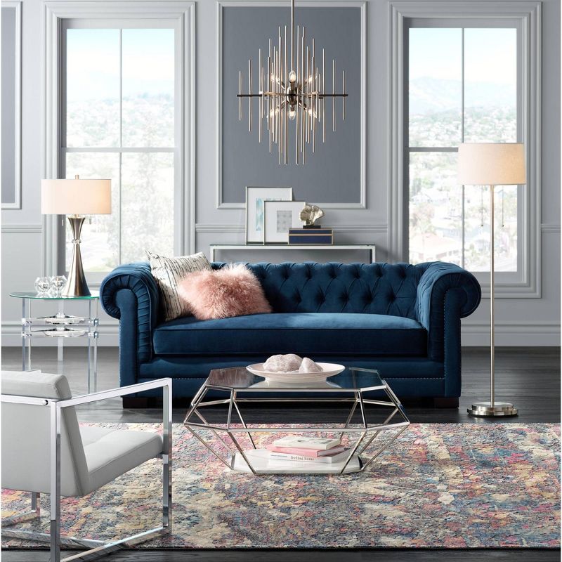 Studio 55D Serenity 23 3/4" Wide Glass and Clear Acrylic Accent Table