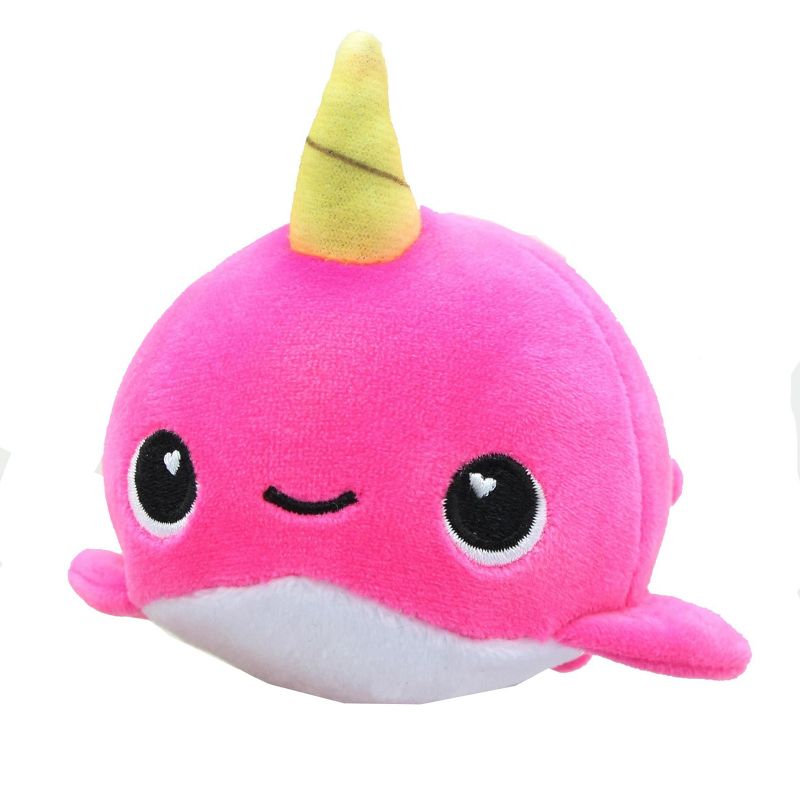 MMG Brands Moosh-Moosh 3 Inch Plushy Skwishy - Bubblegum the Pink Narwhal