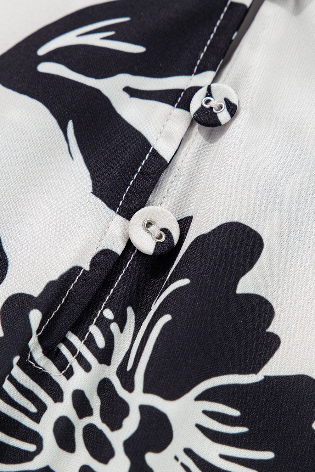 Black Leopard Patchwork Split Neck Ruffle Plus Size Dress