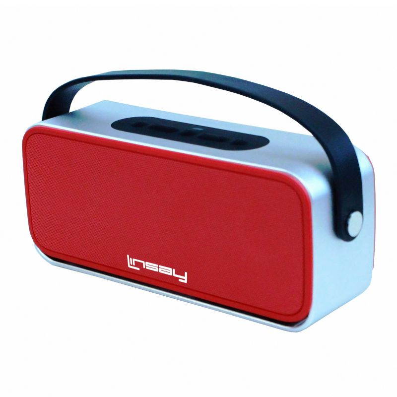LINSAY SLH-100R &reg; New High end Portable Wireless Bluetooth Speaker with Microphone Rechargeable Red