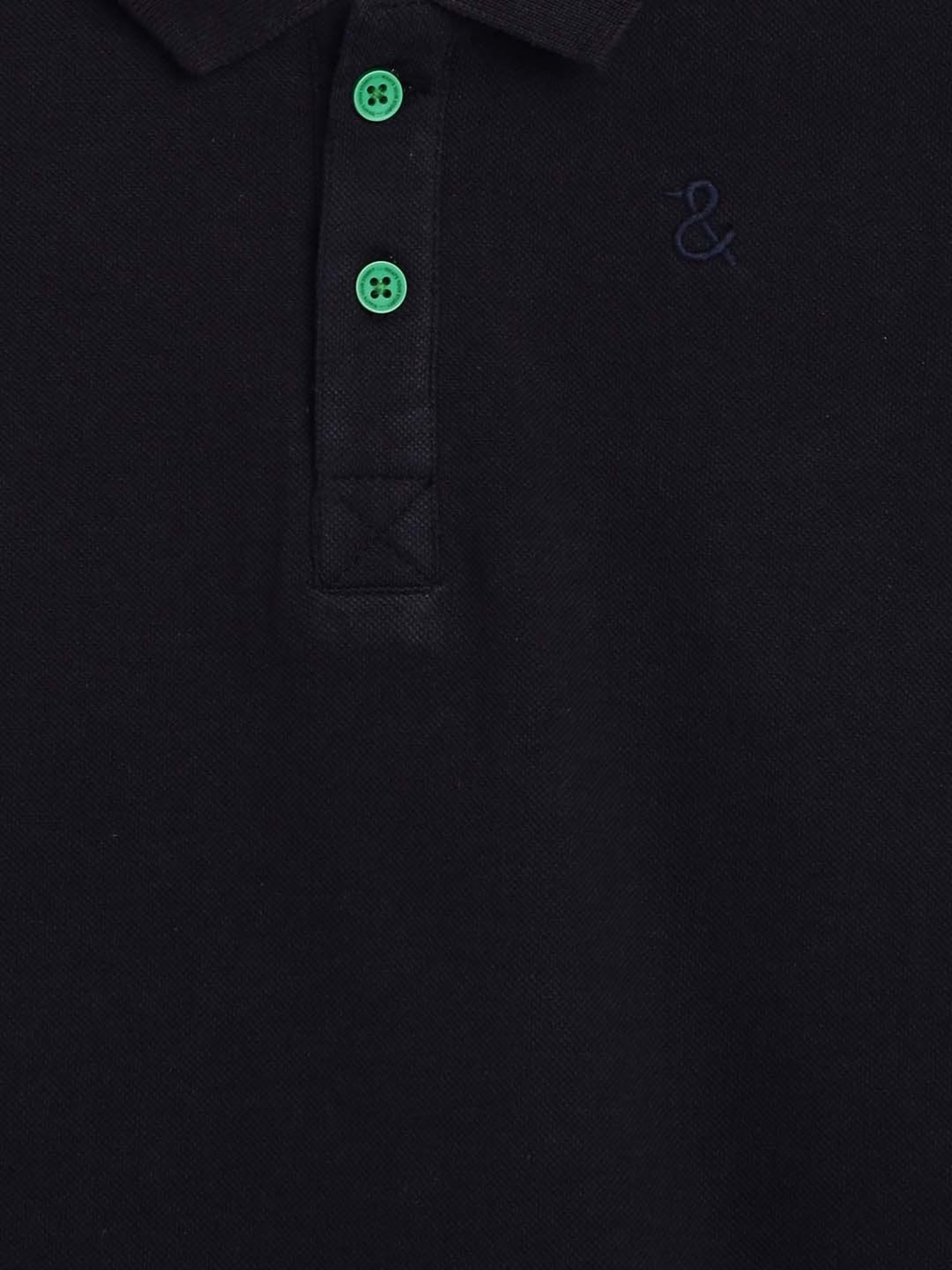 Tales & Stories Kids Navy Cotton Regular Fit Polo T-Shirt