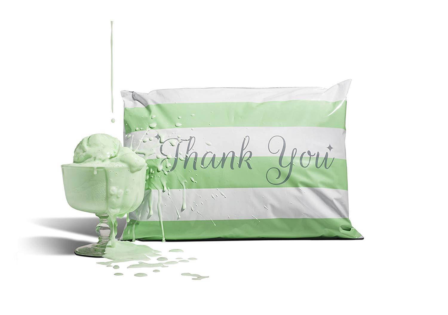 10x13 Pack of 100 Mint Chocolate Chip Poly Mailers a la mode