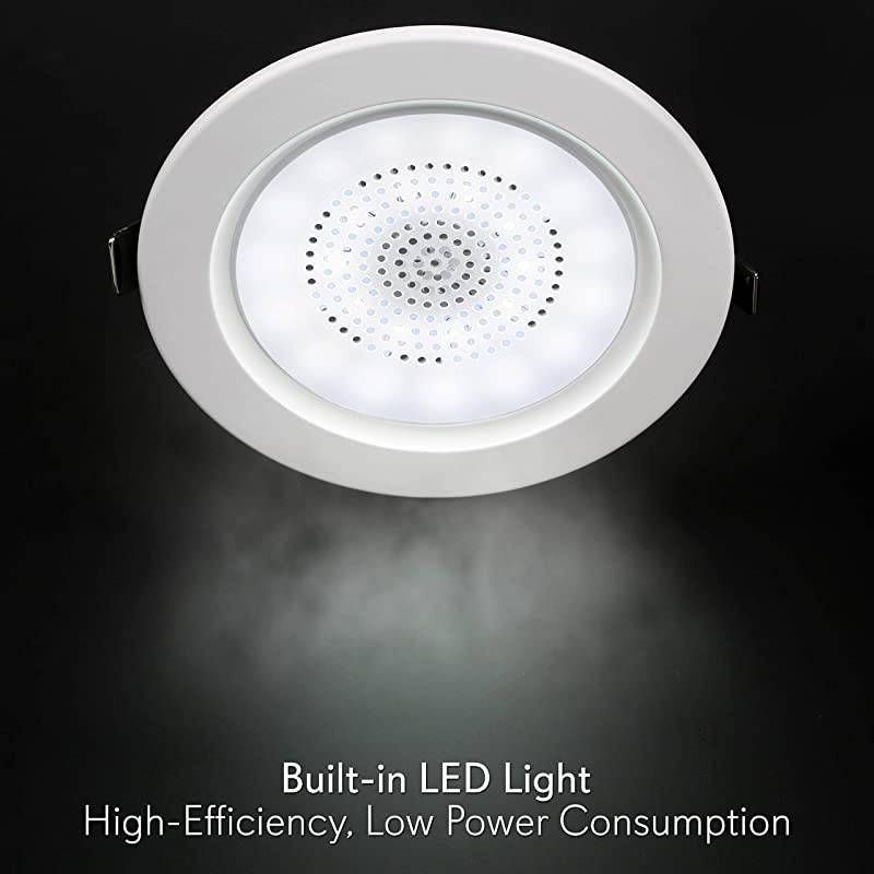 35 Ceiling Wall Mount Speakers 2Way Full Range Sound Stereo Speaker Flush Design wBluetooth LED Light Aluminum Frame Housing 60Hz 20kHz Frequency Response 280 Watts Peak  PDIC4CBTL35B