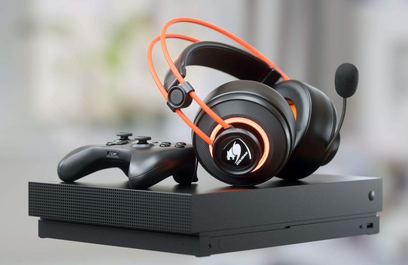 Cougar Immersa Pro Ti Gaming Headset - Ultimate 7.1 Virtual Suround and Brilliant Lighting Effect - USB and 3.5m Phone Plug for PC Gaming, PS4