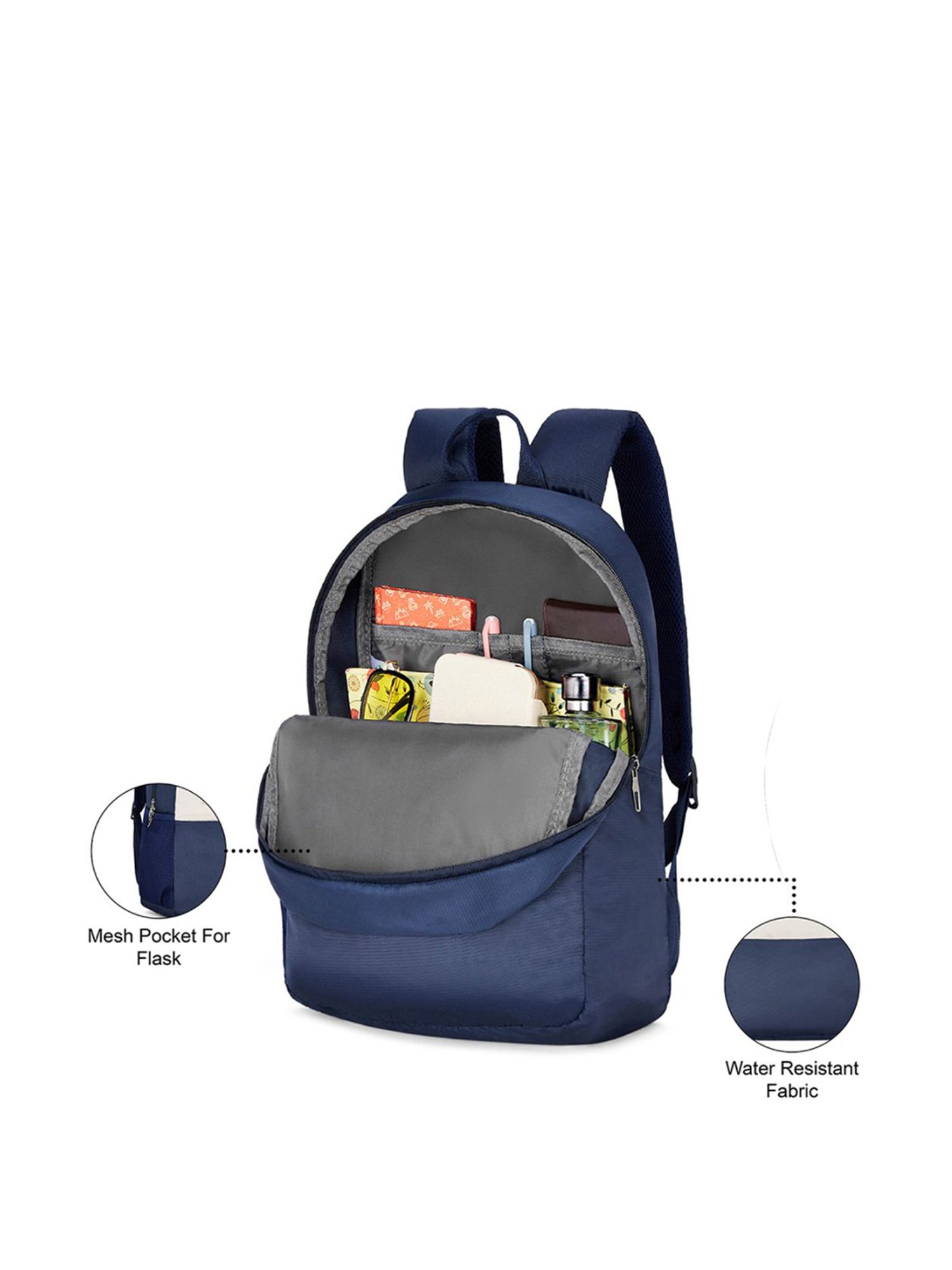 United Colors of Benetton Hemlock 12 Ltrs Navy Medium Backpack