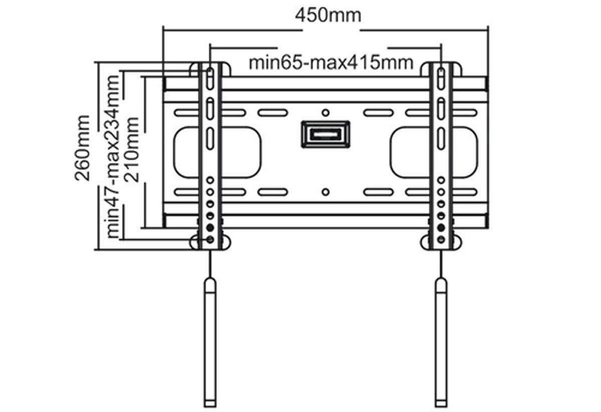 Ultra-Slim Black Fixed/Flat Low-Profile Wall Mount Bracket for Hisense 40K366 40" inch LED HDTV TV/Television