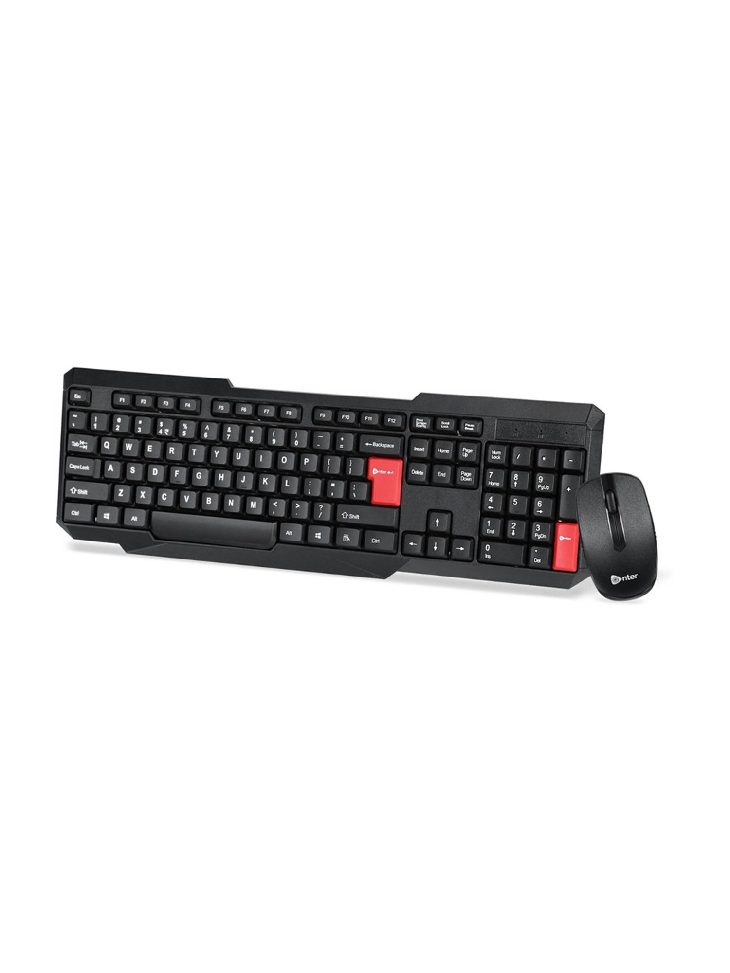 Enter E-WKB-A Wireless Keyboard & Mouse Combo Set for Computer (Black)