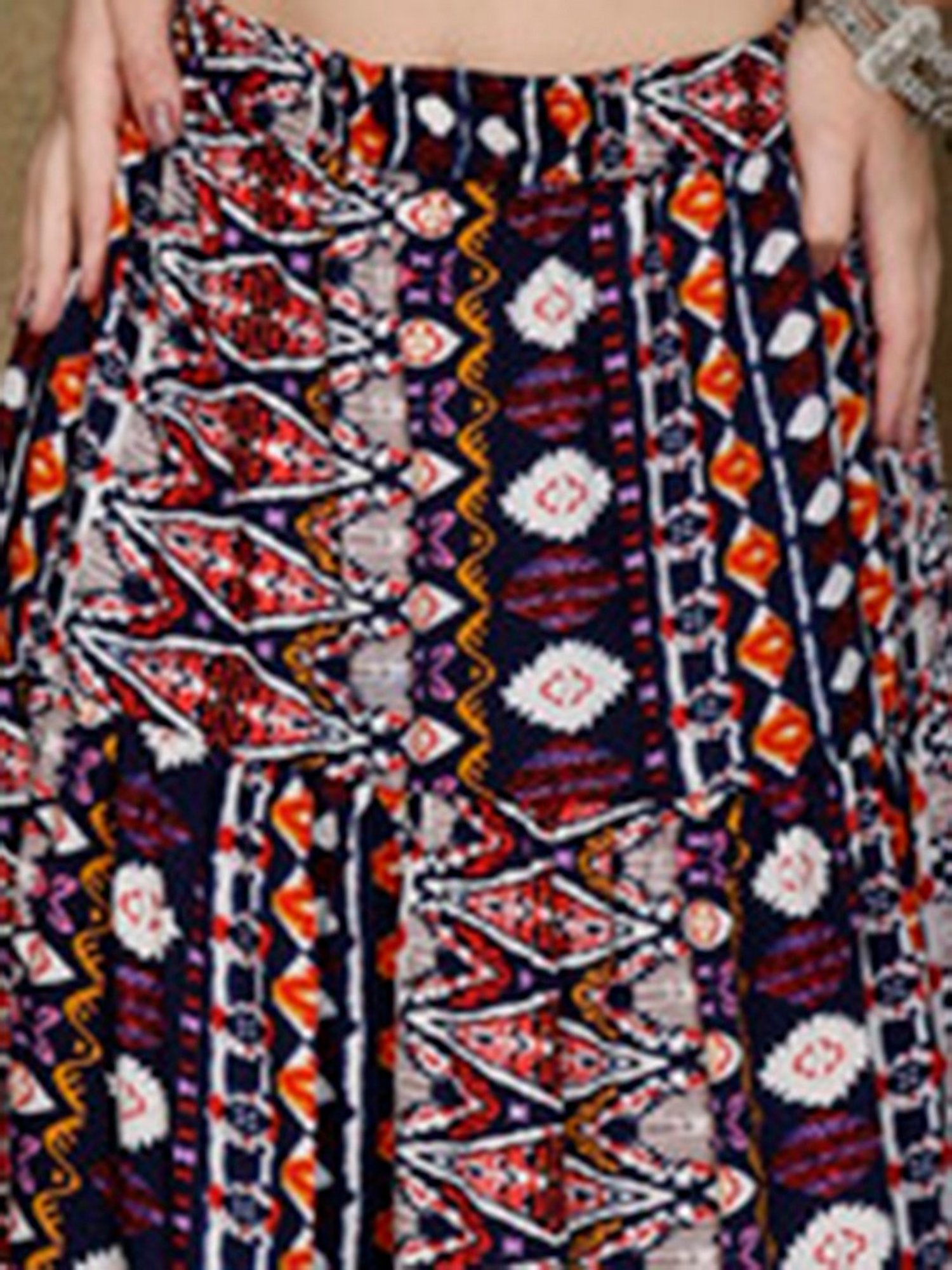 NEUDIS Multicolor Printed Maxi Skirt