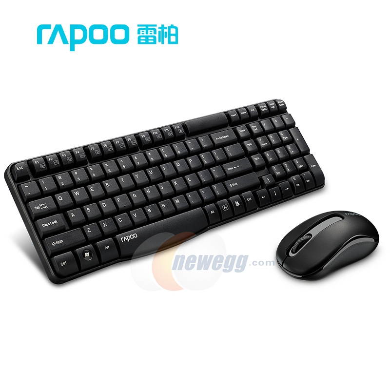 Rapoo X1800S  Ergonomic Design, Classic Exterior Compact Layout Waterproof 2.4GHz Wireless Keyboard And Mouse Combo For Office And Game, Multimedia Function - Black
