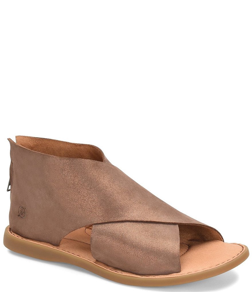 Born Iwa Criss Cross Banded Suede Sandals