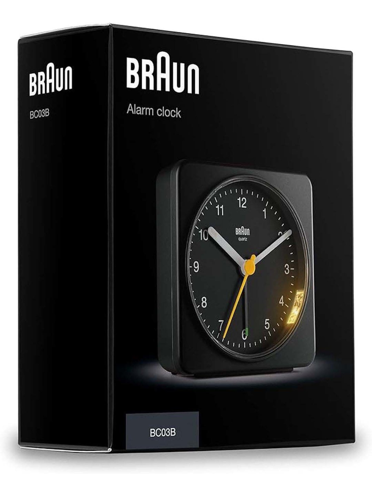 Braun Black Classic Travel Analog Alarm Clock