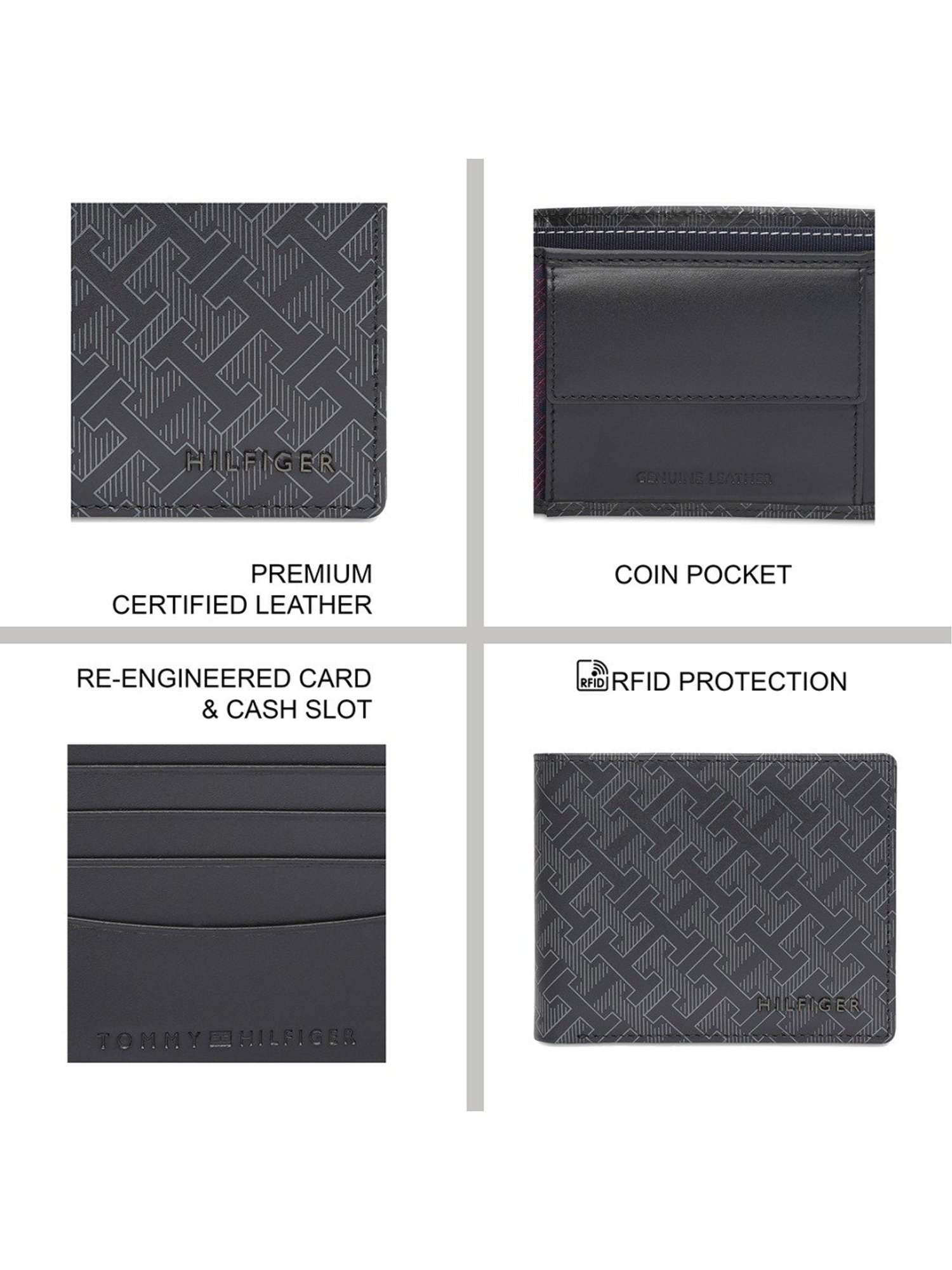 THE HOLISTIK Revival Black & Maroon Casual Leather Bi-Fold Wallet for Men