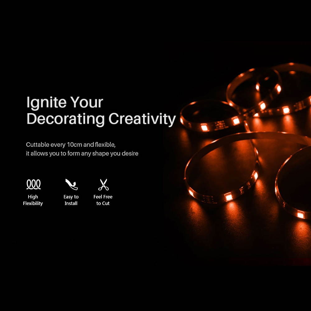 SONOFF L1 Smart LED Light Strip 2m RGB Dimmable Waterproof WiFi Flexible Strip Lights For Party Outdoor Activities Compatible with Alexa Google Home