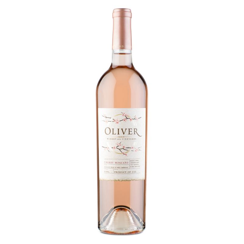 Oliver Vine Cherry Moscato Rosé Wine - 750ml Bottle