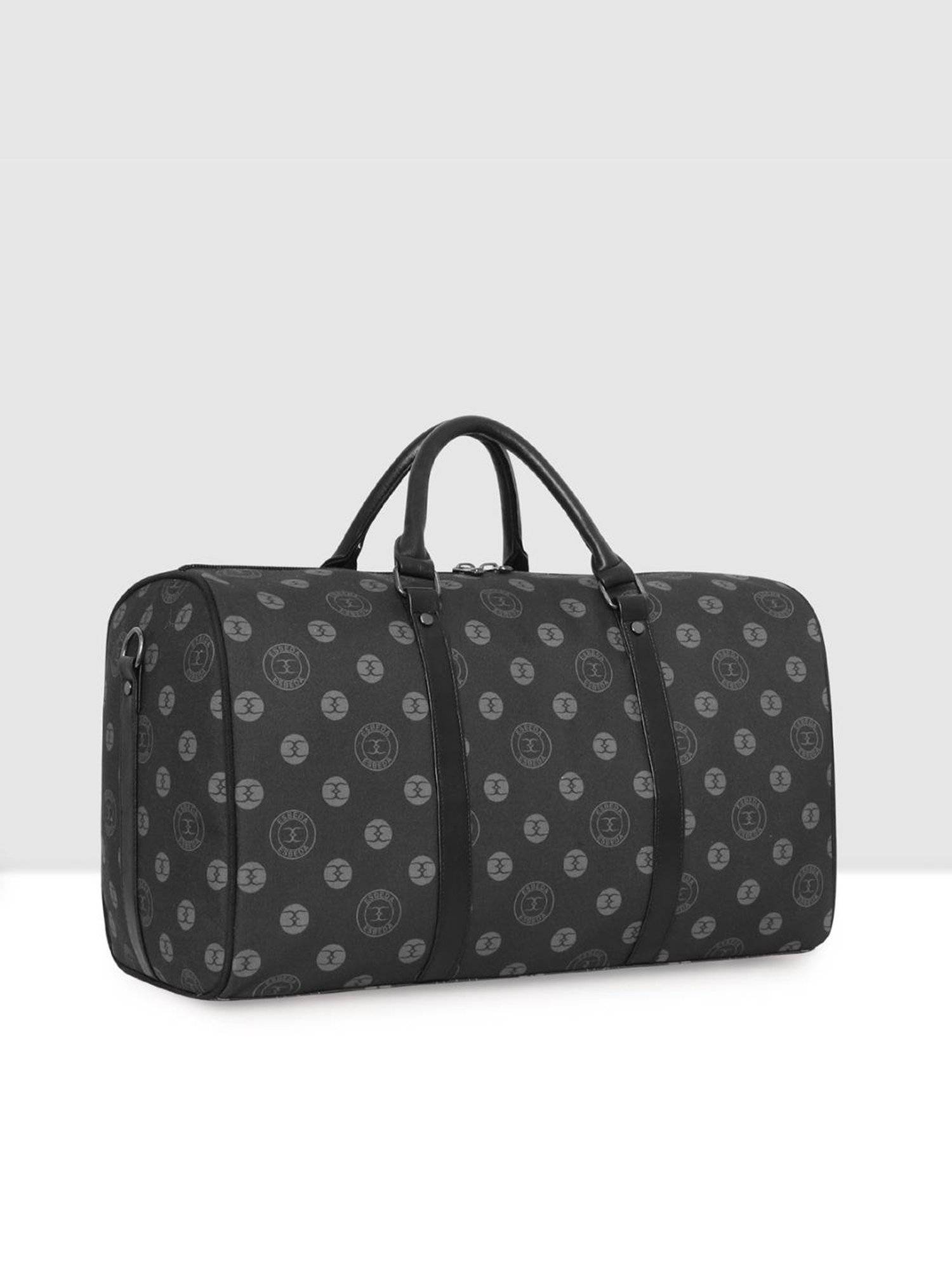 Esbeda Black Printed Large Duffle Bag - 37 Ltrs