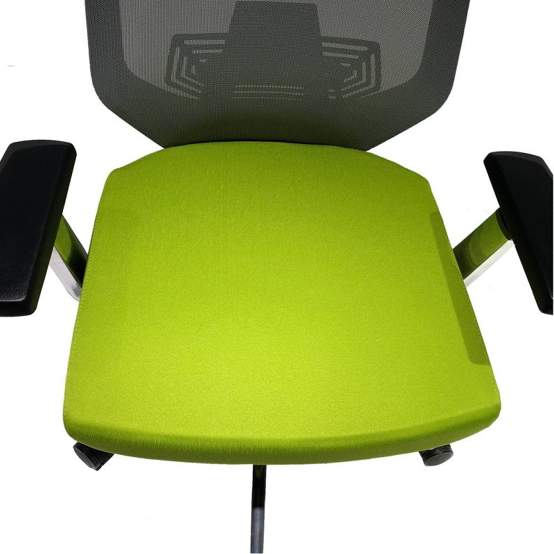 Adjustable Headrest Ergonomic Office Swivel Chair with Padded Seat and Casters Green/Gray - The Urban Port