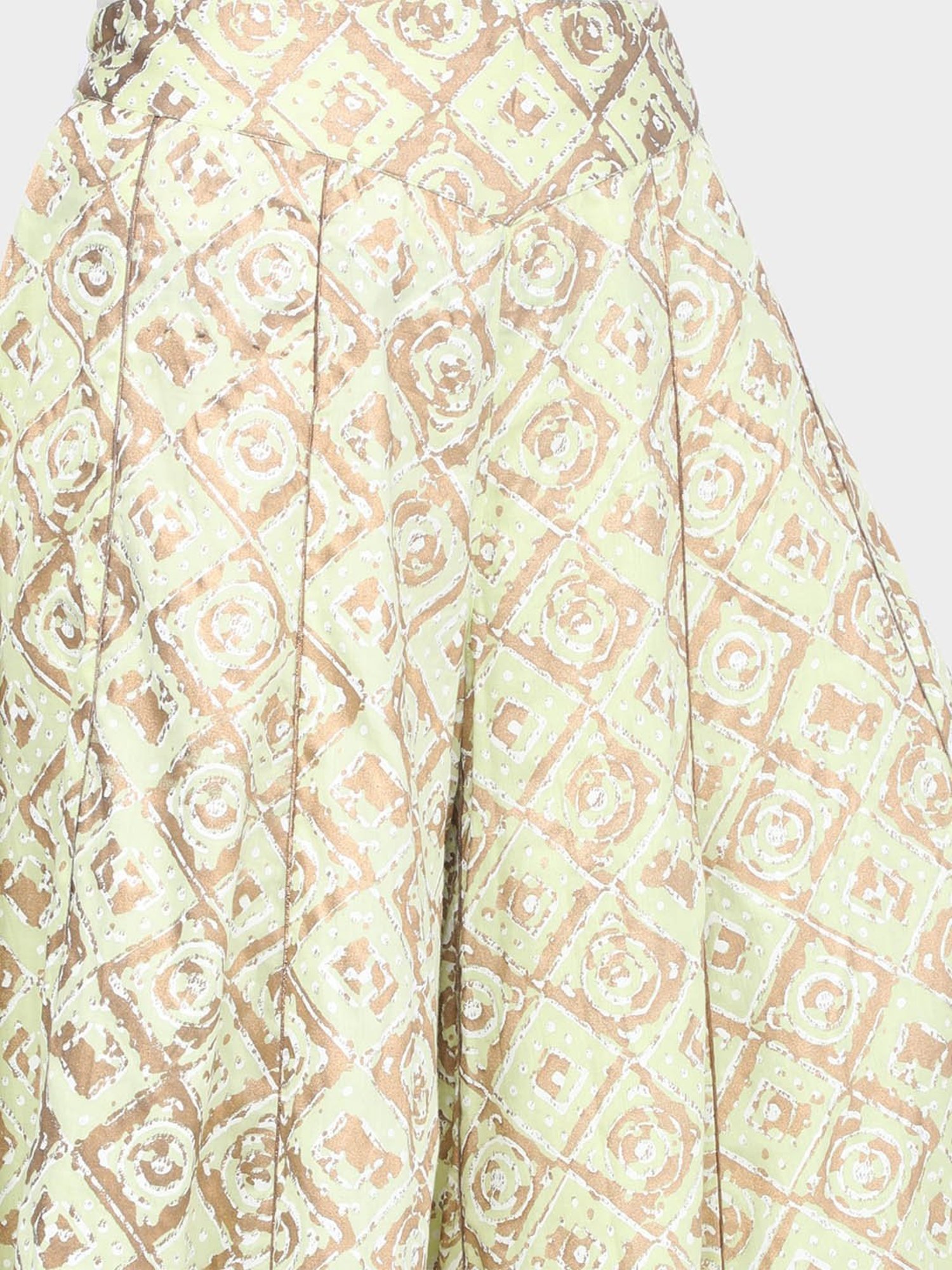 paislei Green Printed Palazzos