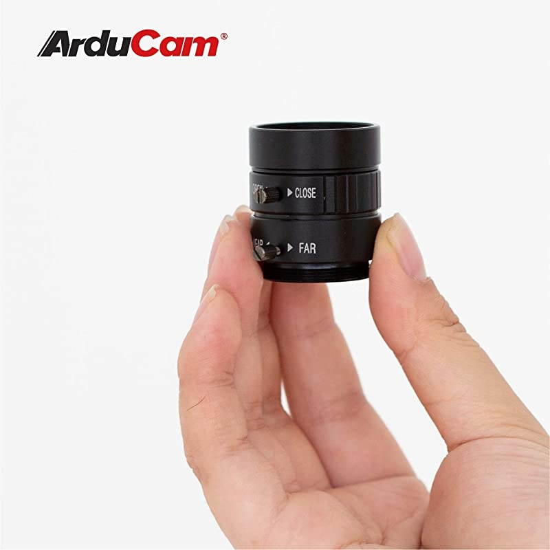 CSMount Lens for Raspberry Pi HQ Camera 12mm Focal Length with Manual Focus and Adjustable Aperture