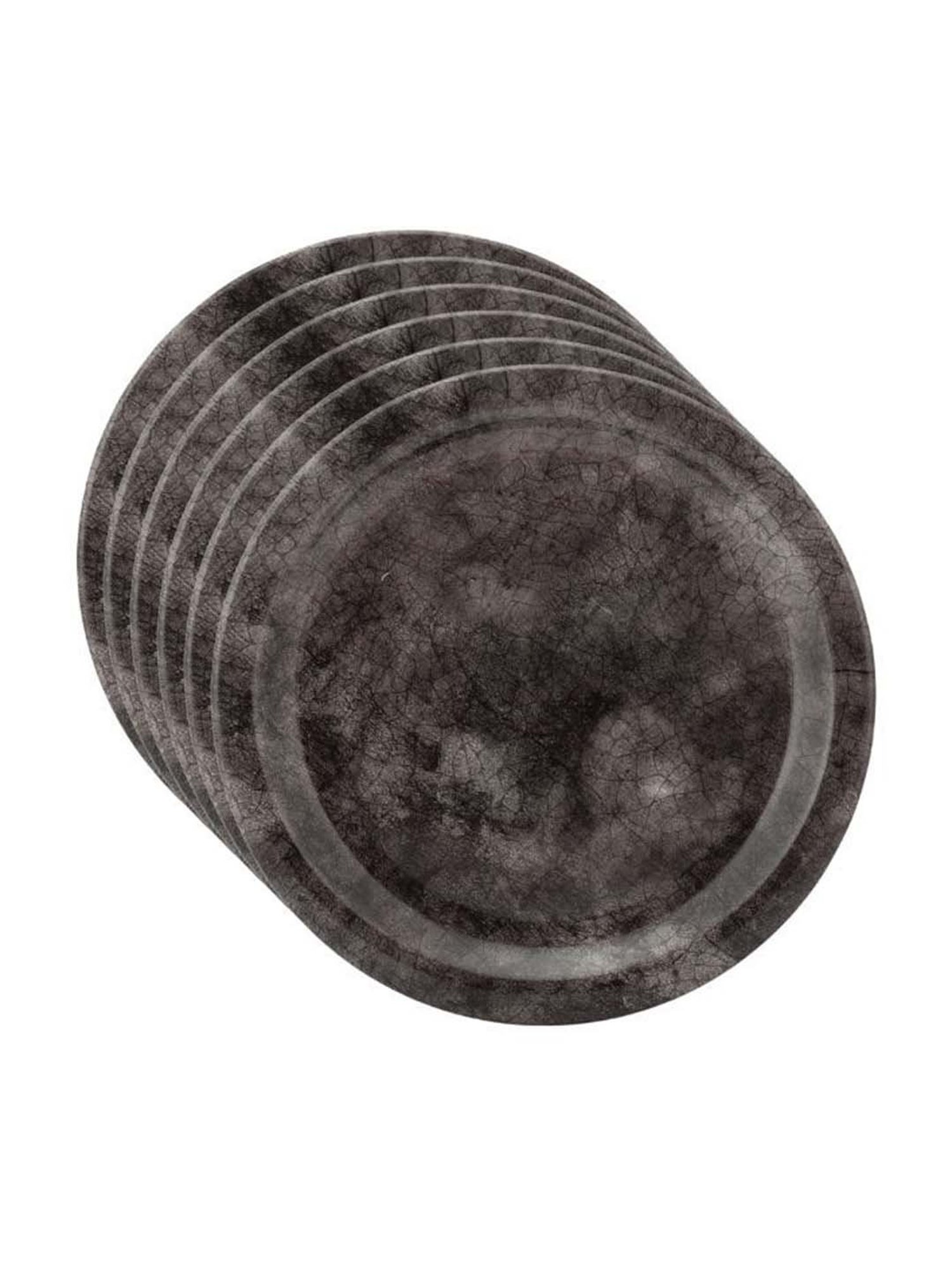 Nestasia Premium Quality Mandala Yellow Spiral Printed Square Shaped Ceramic Plate With Handle