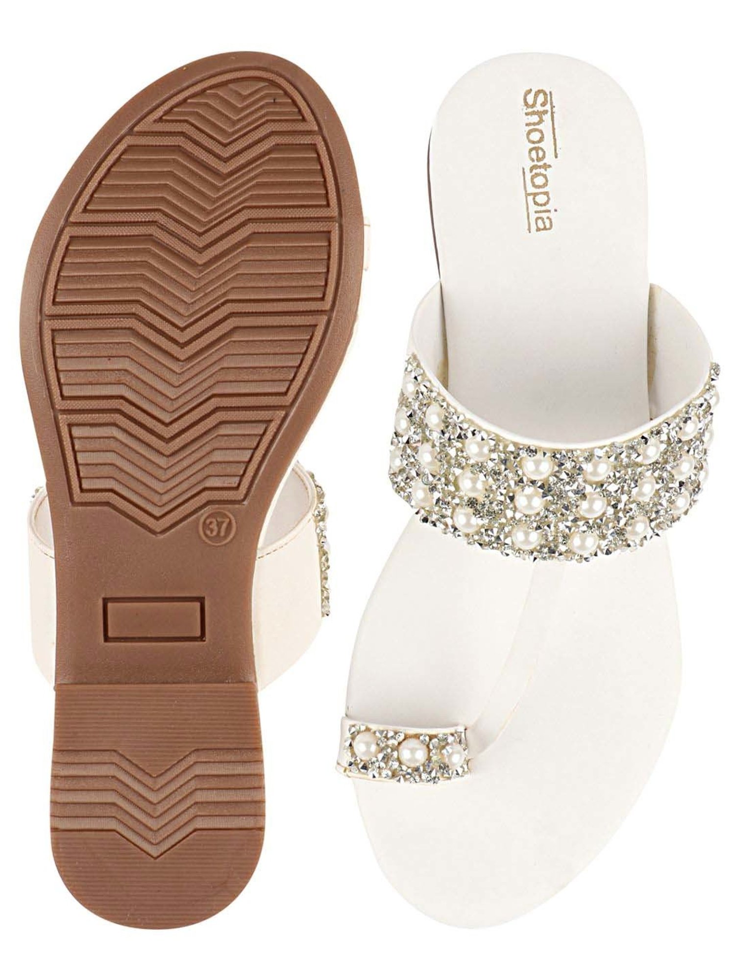 Shoetopia Kids Black Toe Ring Sandals