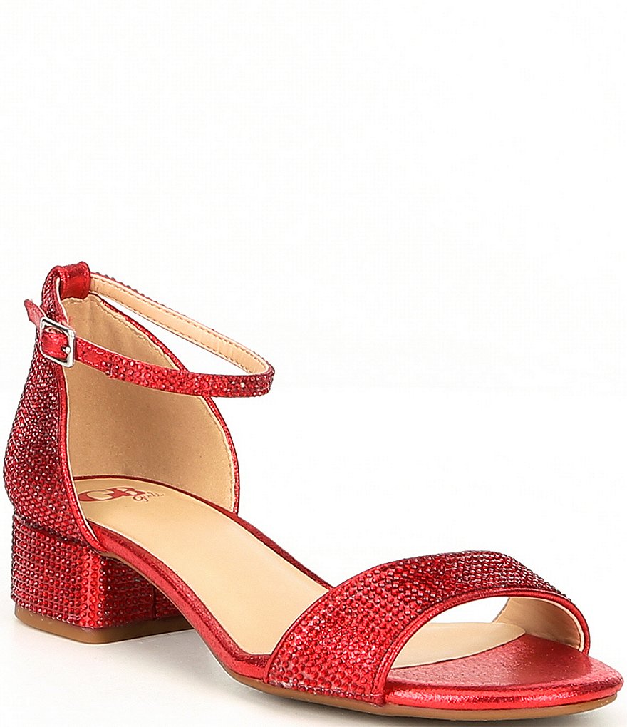 GB Girls' Amaze-Girl Rhinestone Two Piece Sandals (Youth)