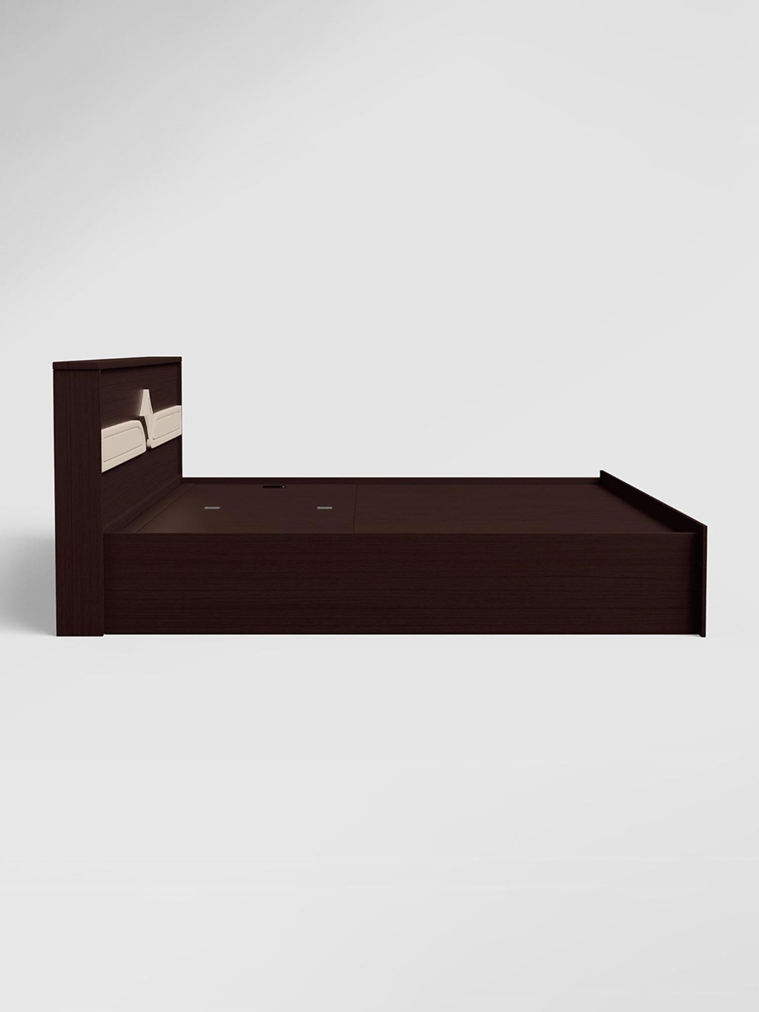 Nilkamal Riva Black Engineered Wood King Size Bed with Storage