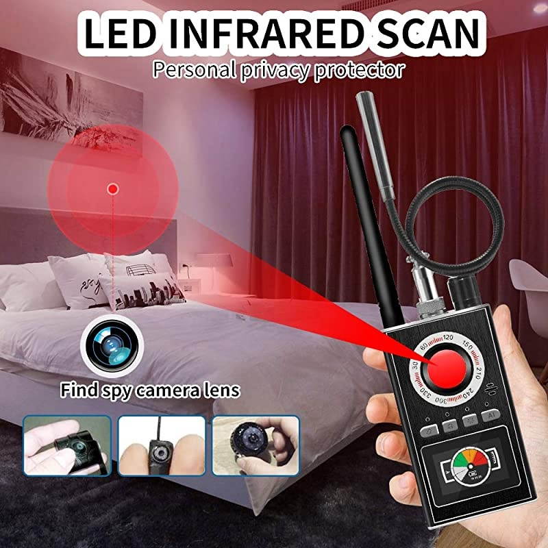 Spy Detector & RF Bug Detectors Wireless Signal Detector for GPS Tracker, Hidden Spy Camera Detector GSM Tracking Device Scanner Radio Frequency Detector
