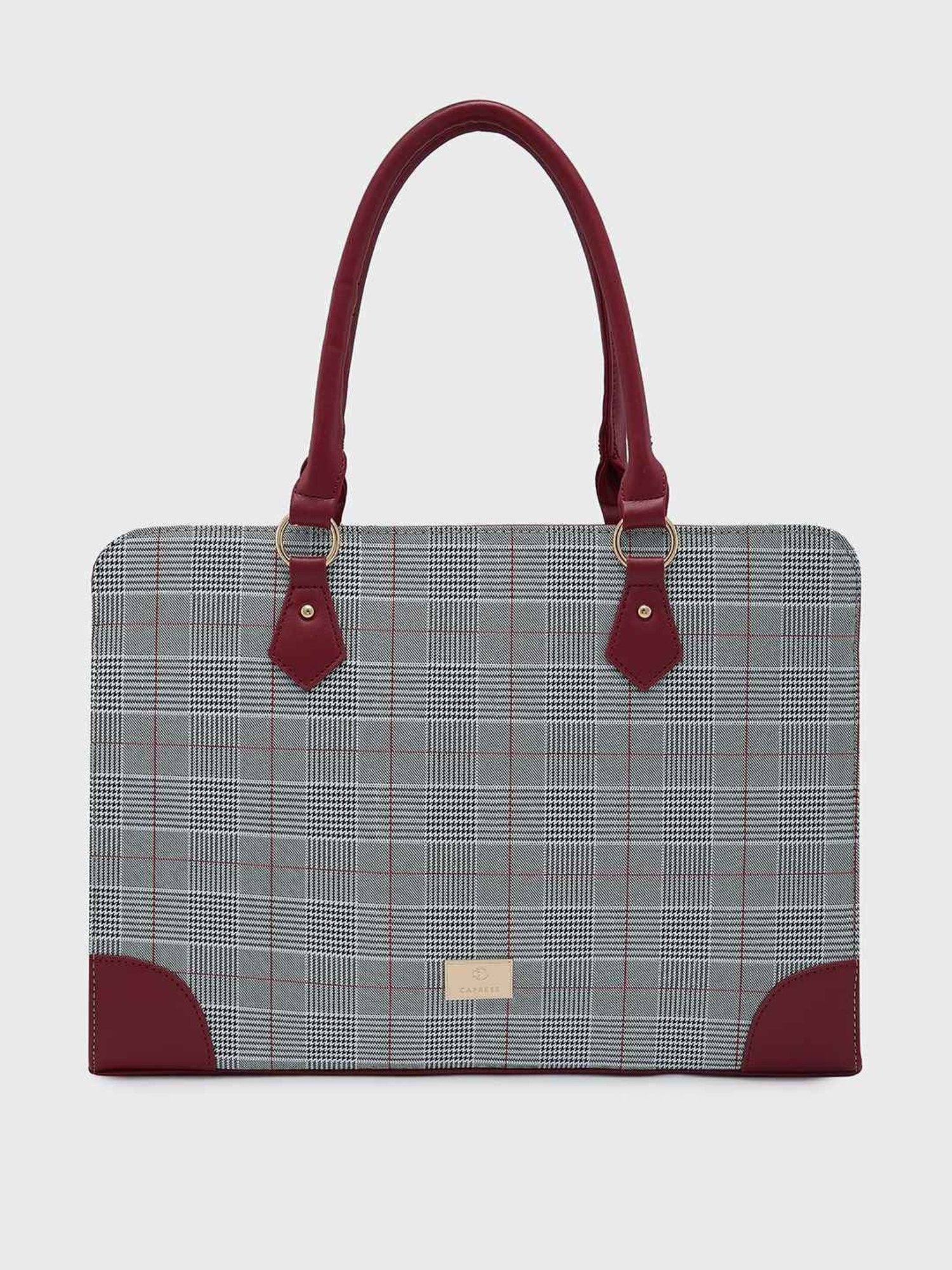 Caprese REMI Red & Grey Faux Leather Large Messenger Bag