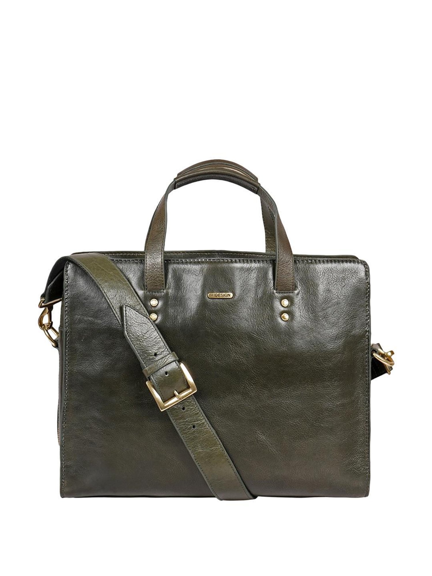 Hidesign La Plata 03 Large Mens Laptop Bag - Olive