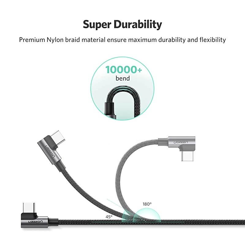 USB C Right Angle Cable 90 Degree Type C Fast Charger Compatible with Samsung Galaxy Note20 S20 S10 S10e S9 S8 Plus PS5 Controller LG G8 G7 V40 V30 Nintendo Switch GoPro Hero 7 8 6ft
