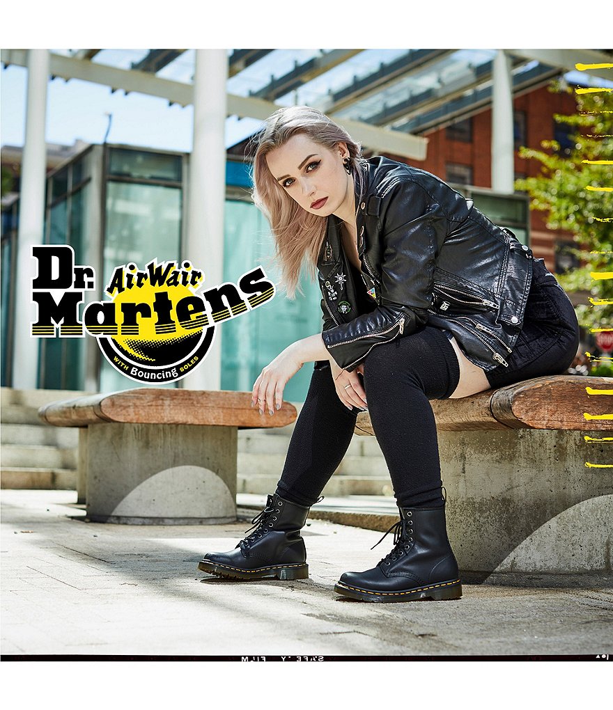 Dr. Martens Women's 1460 Black Nappa Combat Boots