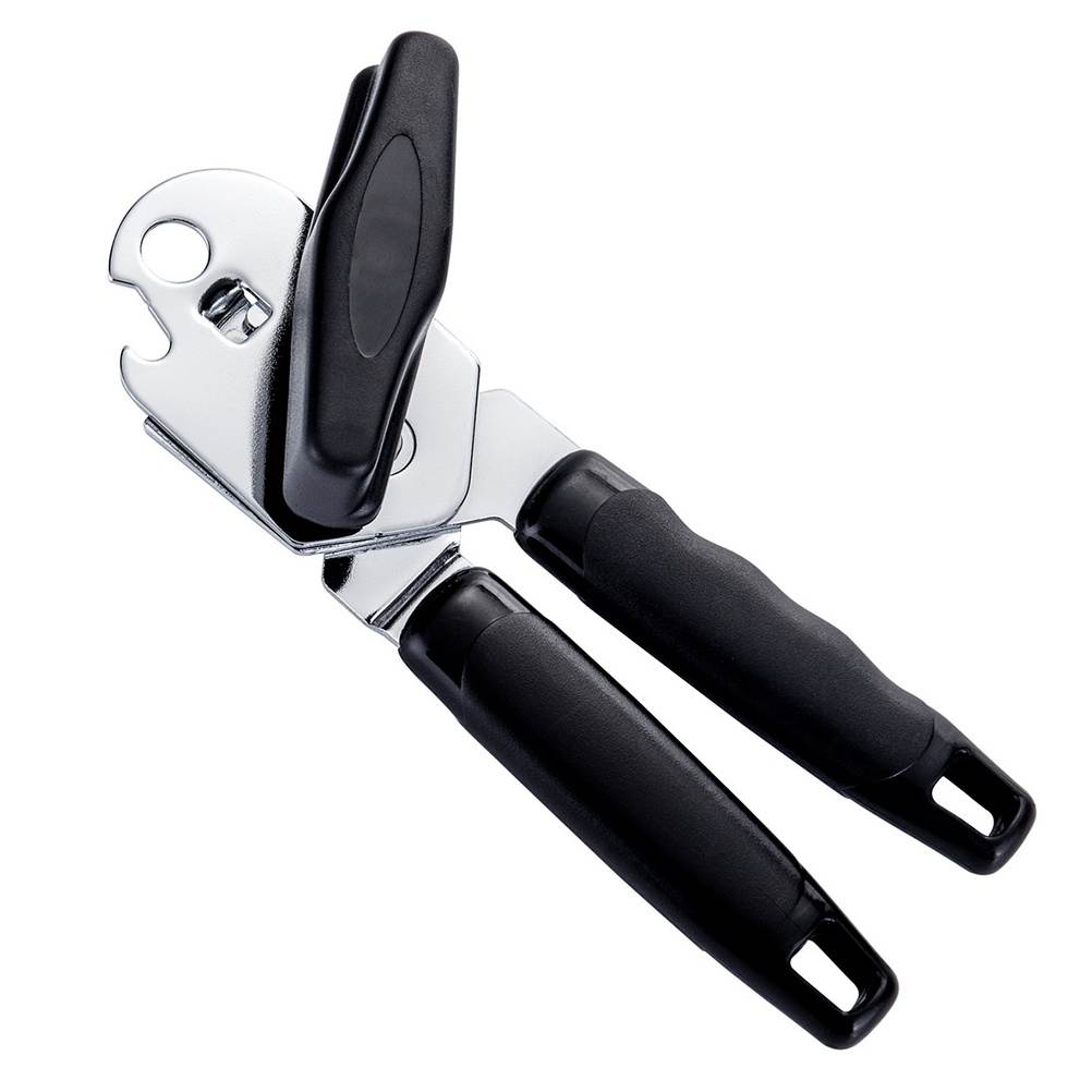 1Pc Can Opener Multifunction Bottle Opener Portable Can Lid Cutter Opener Non-Slip Can Lid Lifter (Black)