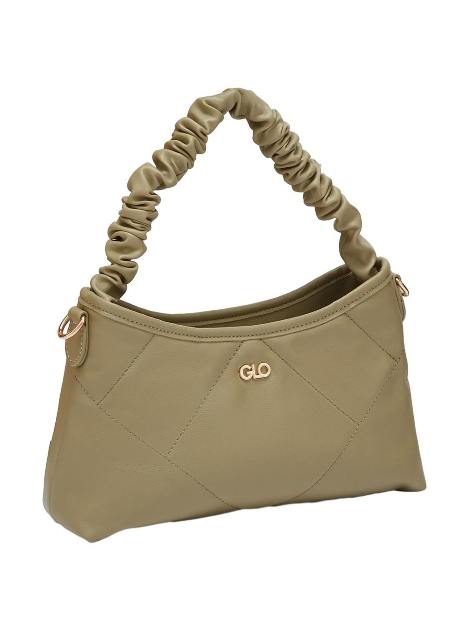 Globus Olive Textured Medium Hobo Handbag