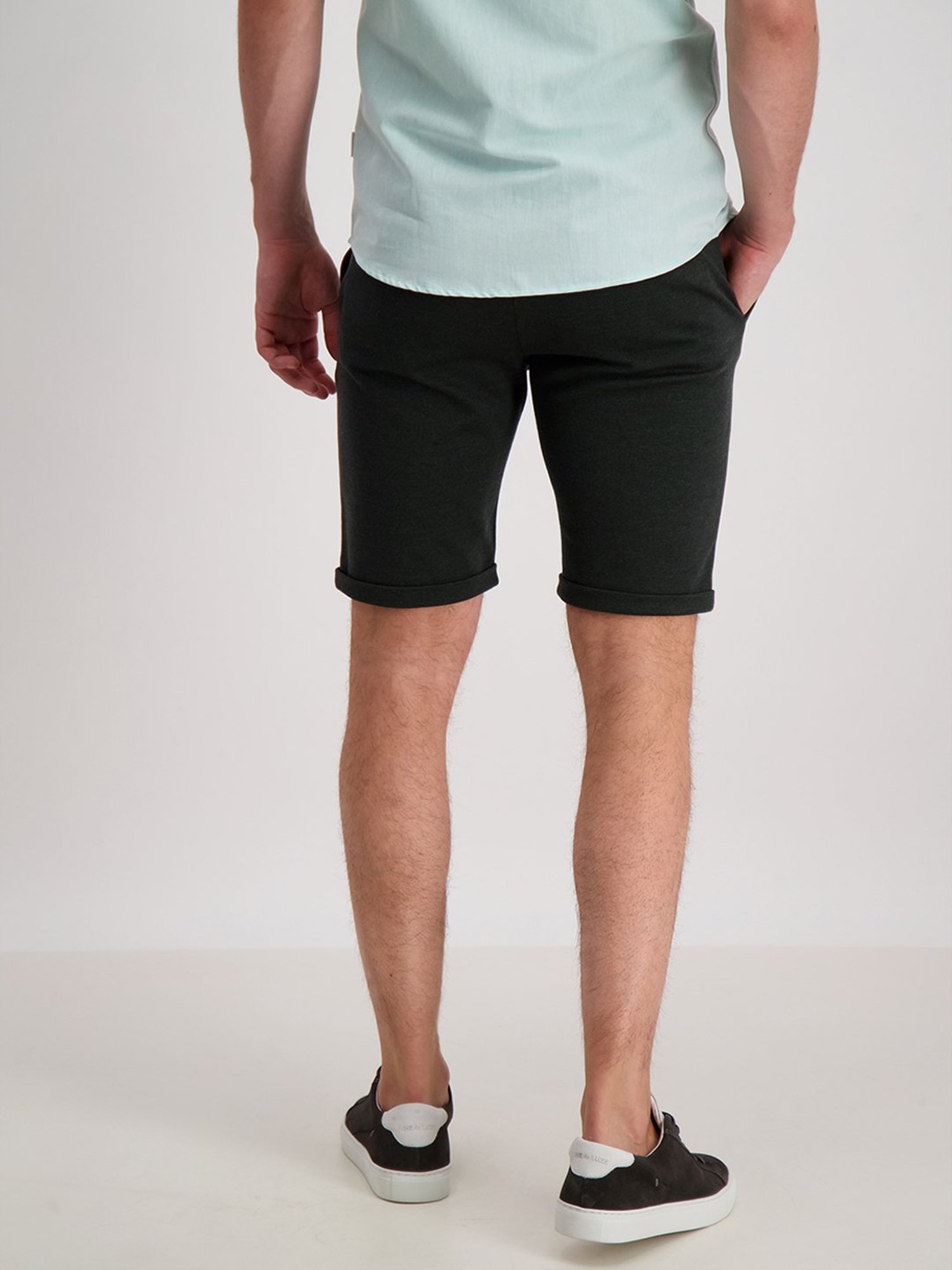 Lindbergh Dark Green Slim Fit Bermuda Shorts
