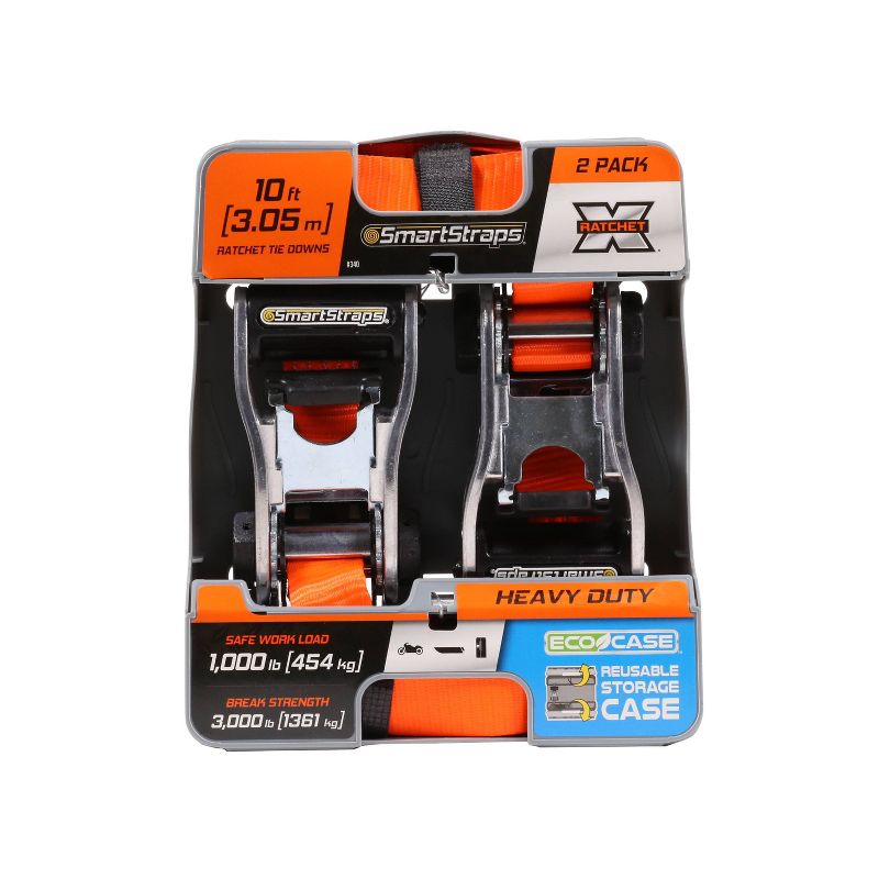 Winston 10" 3000lb 2pk Ratceht X Tie Down Orange