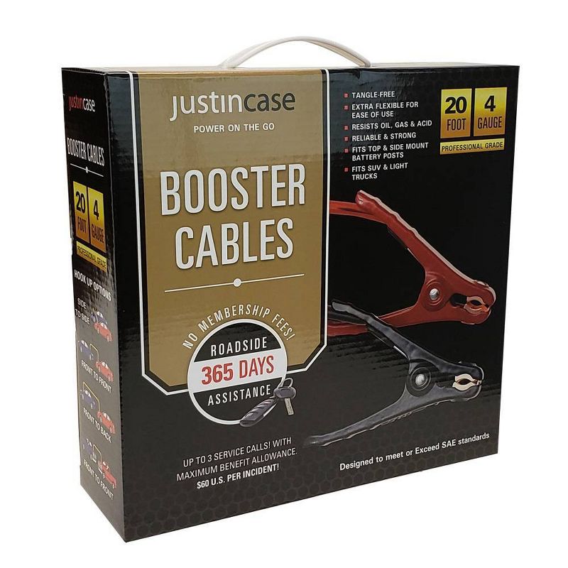 Justin Case 20ft 4 Gauge Booster Cable