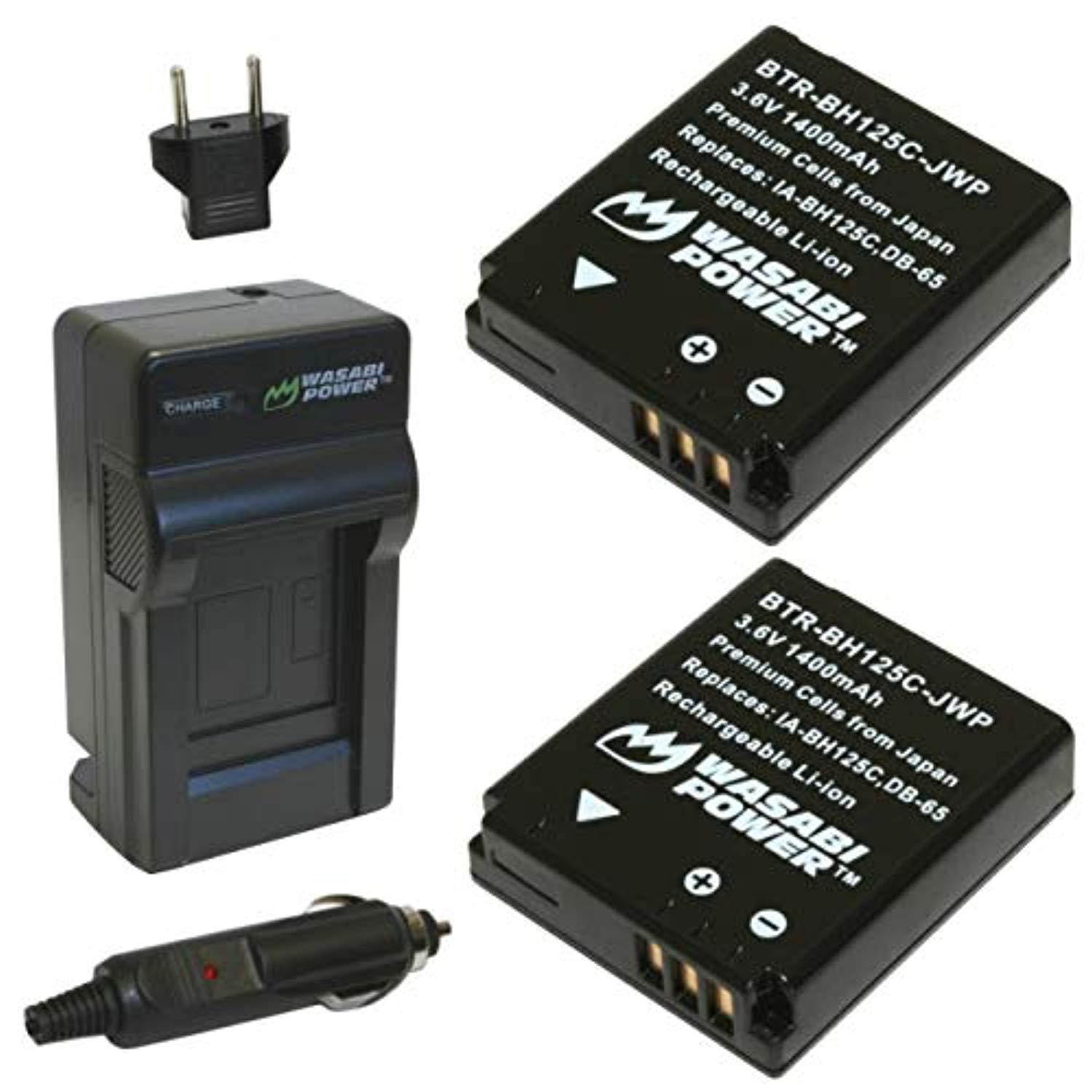 Wasabi Power Battery (2-Pack) and Charger for Pentax D-LI106 and Pentax MX-1, X90
