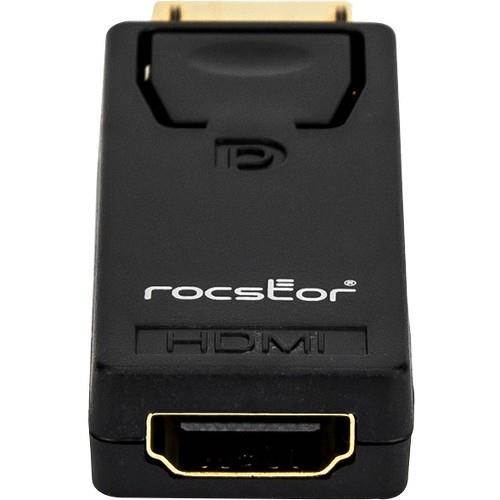 Rocstor Y10A170-B1 Displayport To Hdmi Adapter M/F Gold Plated Connectors Black