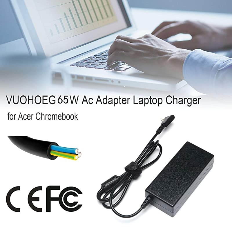 Laptop AC Adapter Charger Replacement for Acer Chromebook CB3 CB5 11 13 14 15 R11 R13 A13045N2A N15Q9 C731 C738T CB3532 CB3431 CB3131 PA145026 Power Supply Cord 45W