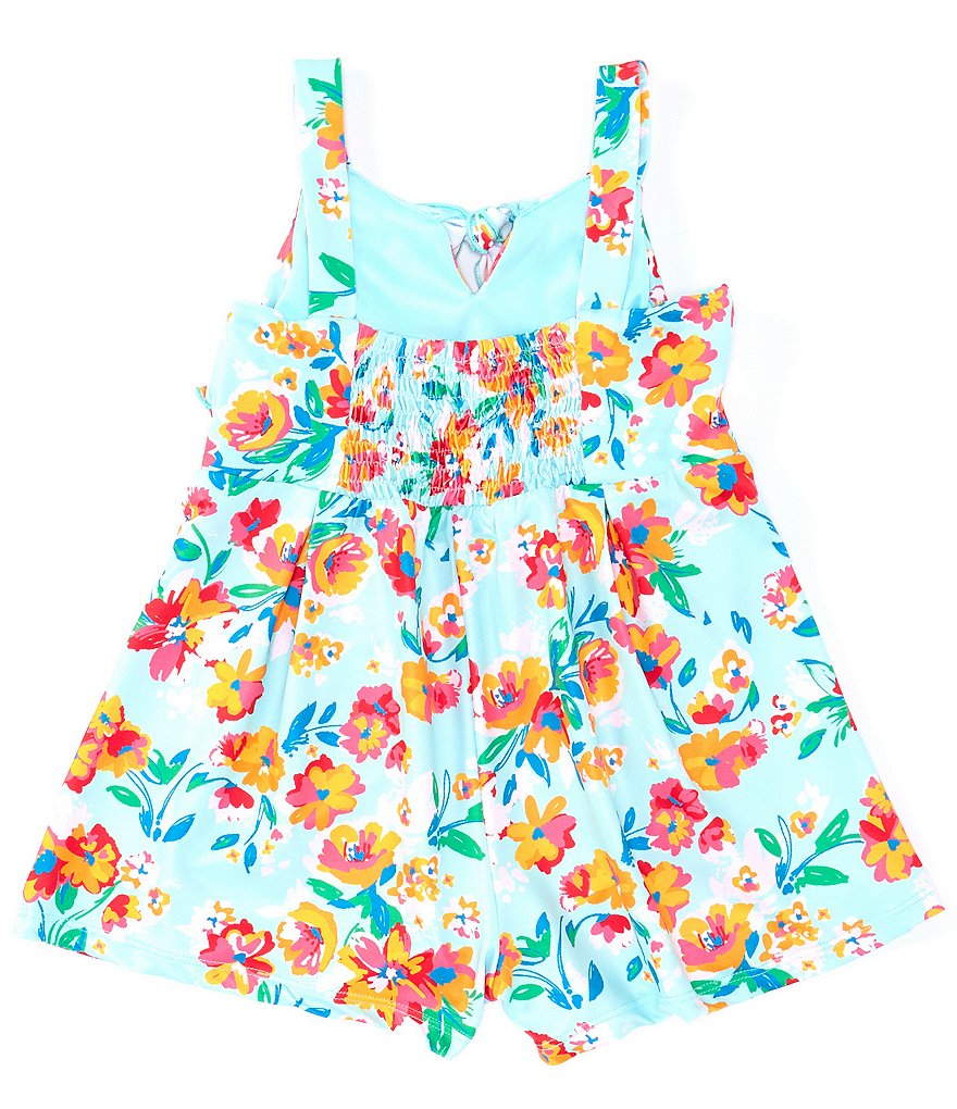 Rare Editions Little Girls 2T-6X Floral Tie-Front Romper