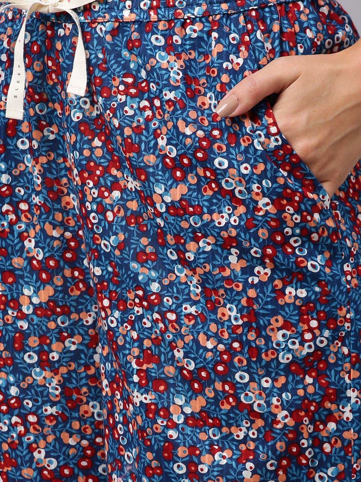 Chemistry Multicolored Cotton Floral Print Lounge Pants