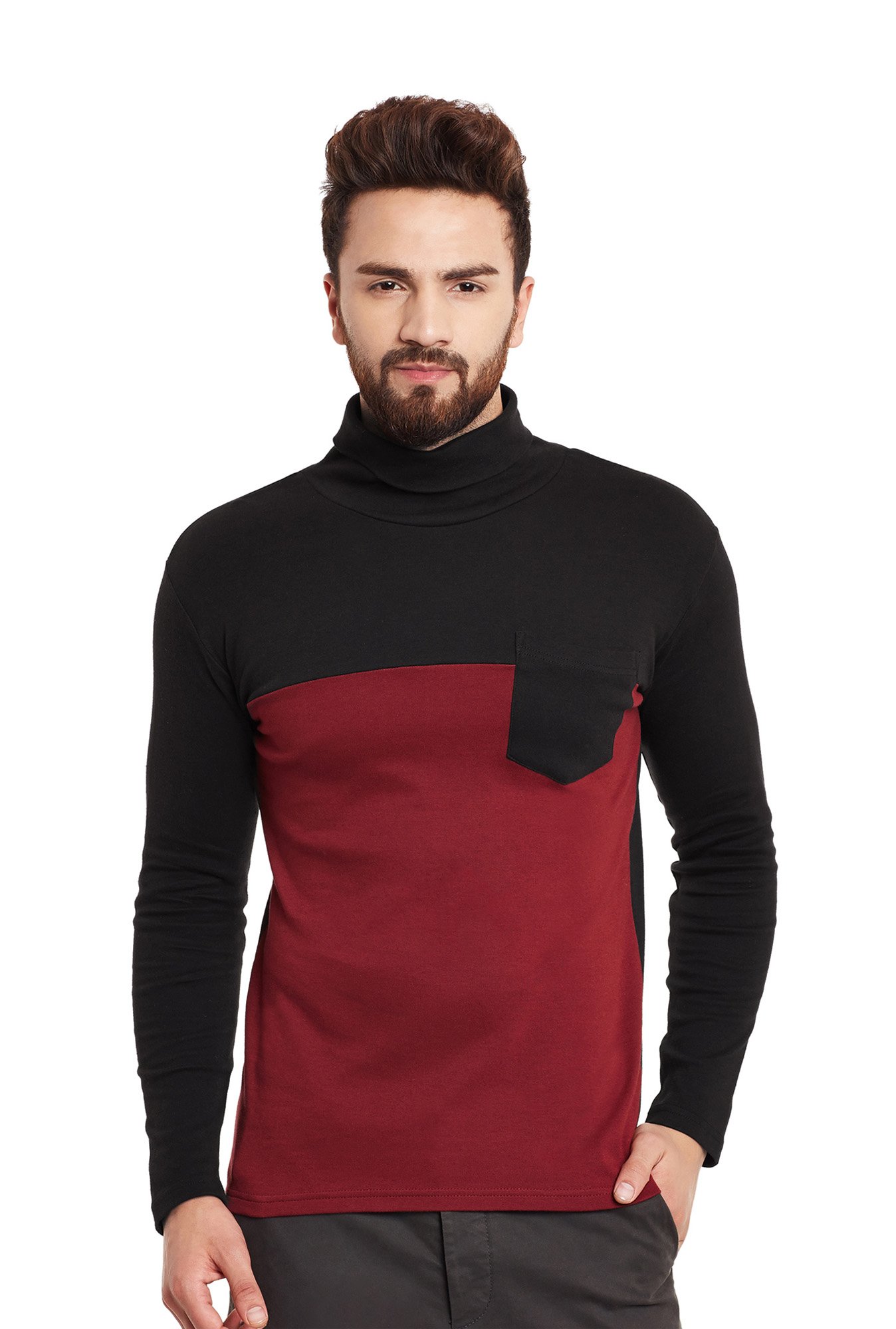 Hypernation Black High Neck T-Shirt