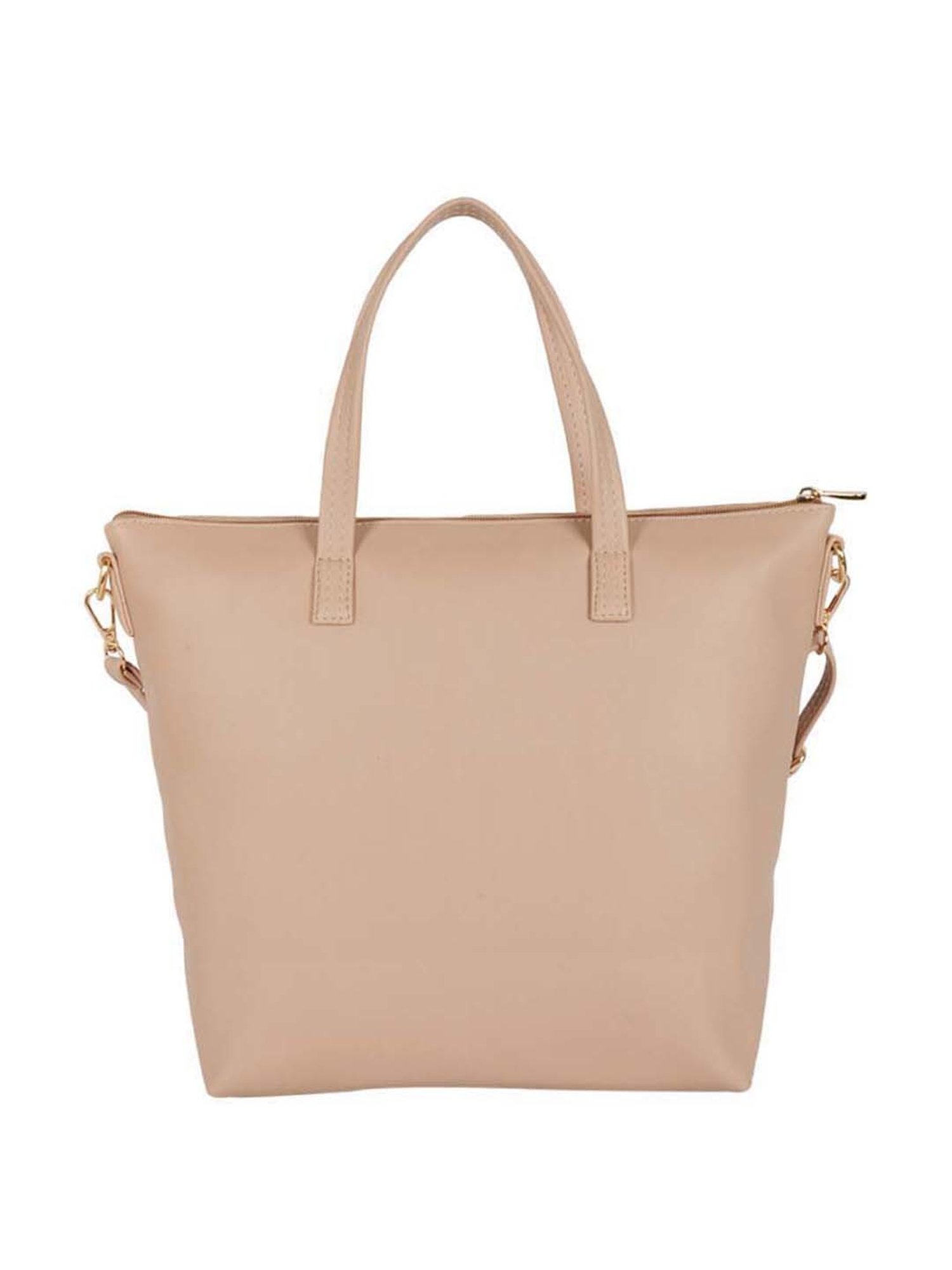 Baggit Beige Printed Medium Tote Handbag