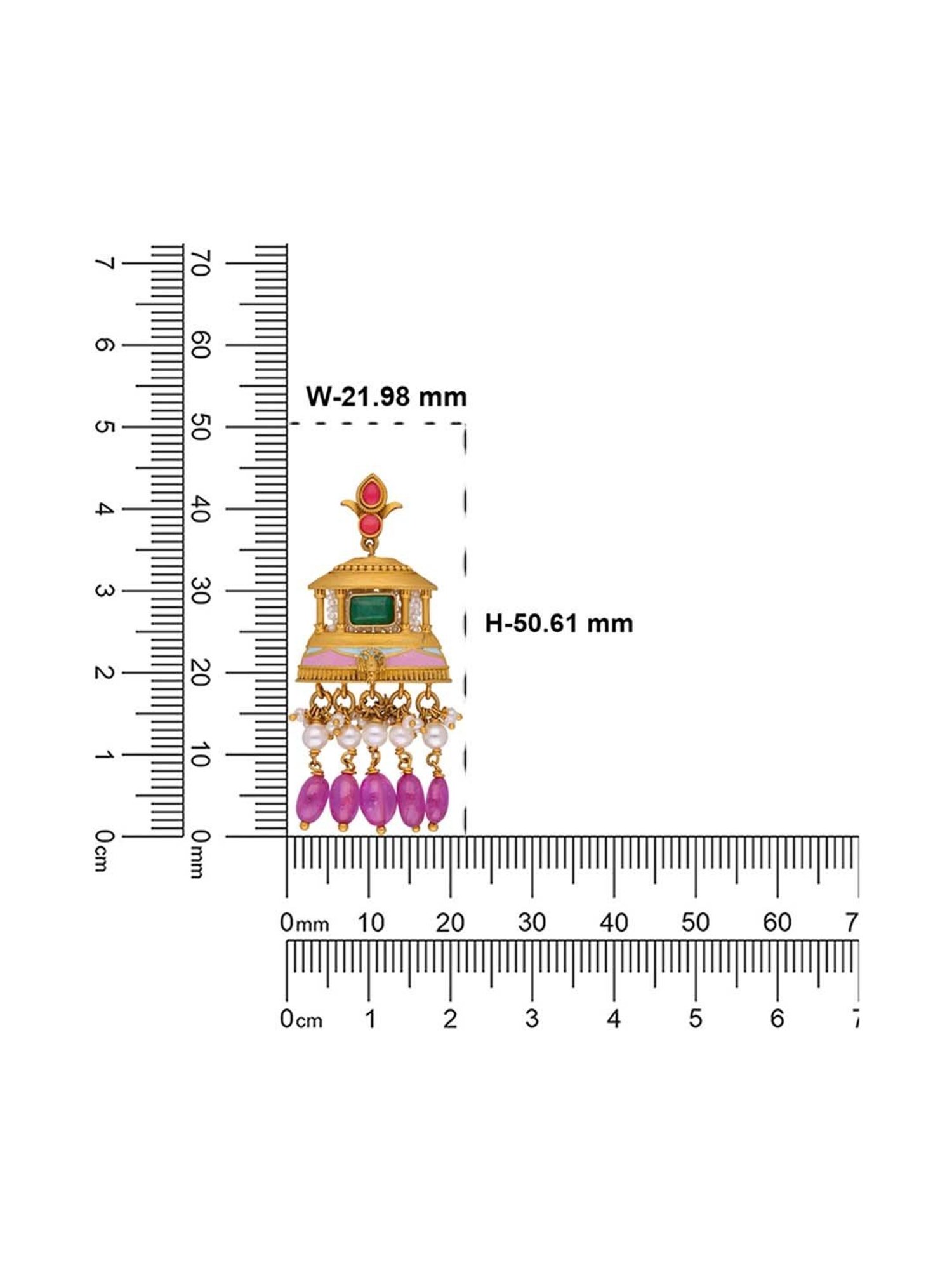 CKC Gemstone Gold Eardrops: Radiant Elegance